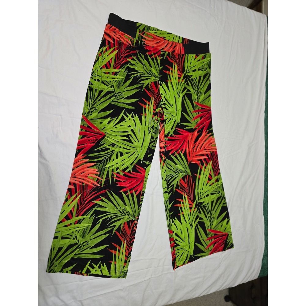 INC International Concepts Women's Palm Leaf Wide Leg Pants Size 3X /0260